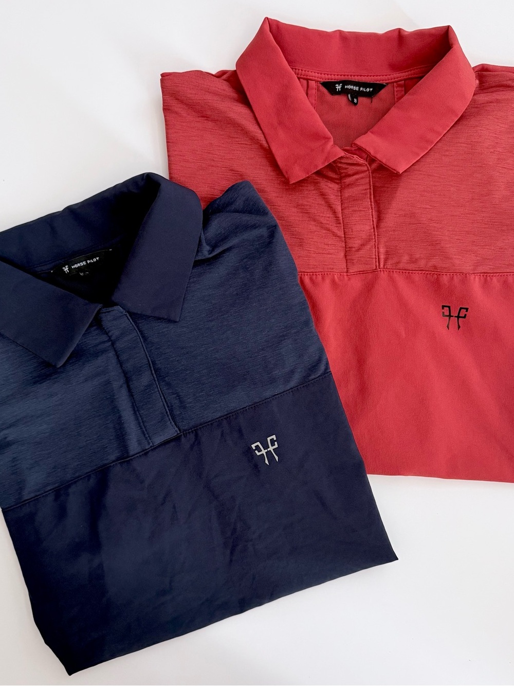 House Plot Women’s Colorblock Polo — Red and Navy